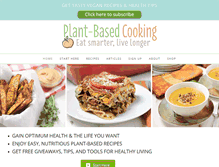 Tablet Screenshot of plantbasedcooking.com